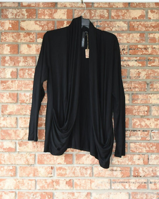 EllumiNation Black Long Sleeve Cover Top NWT