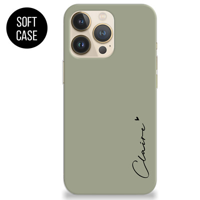Personalisierte Handyhülle mit individuellem Namen Silikon Cover für iPhone 15 XR 11 12 13 14