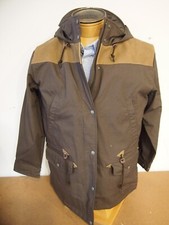 Filson Women's Cotton Blend Hooded Mountain Parka With Leather Trim Nwt M $550