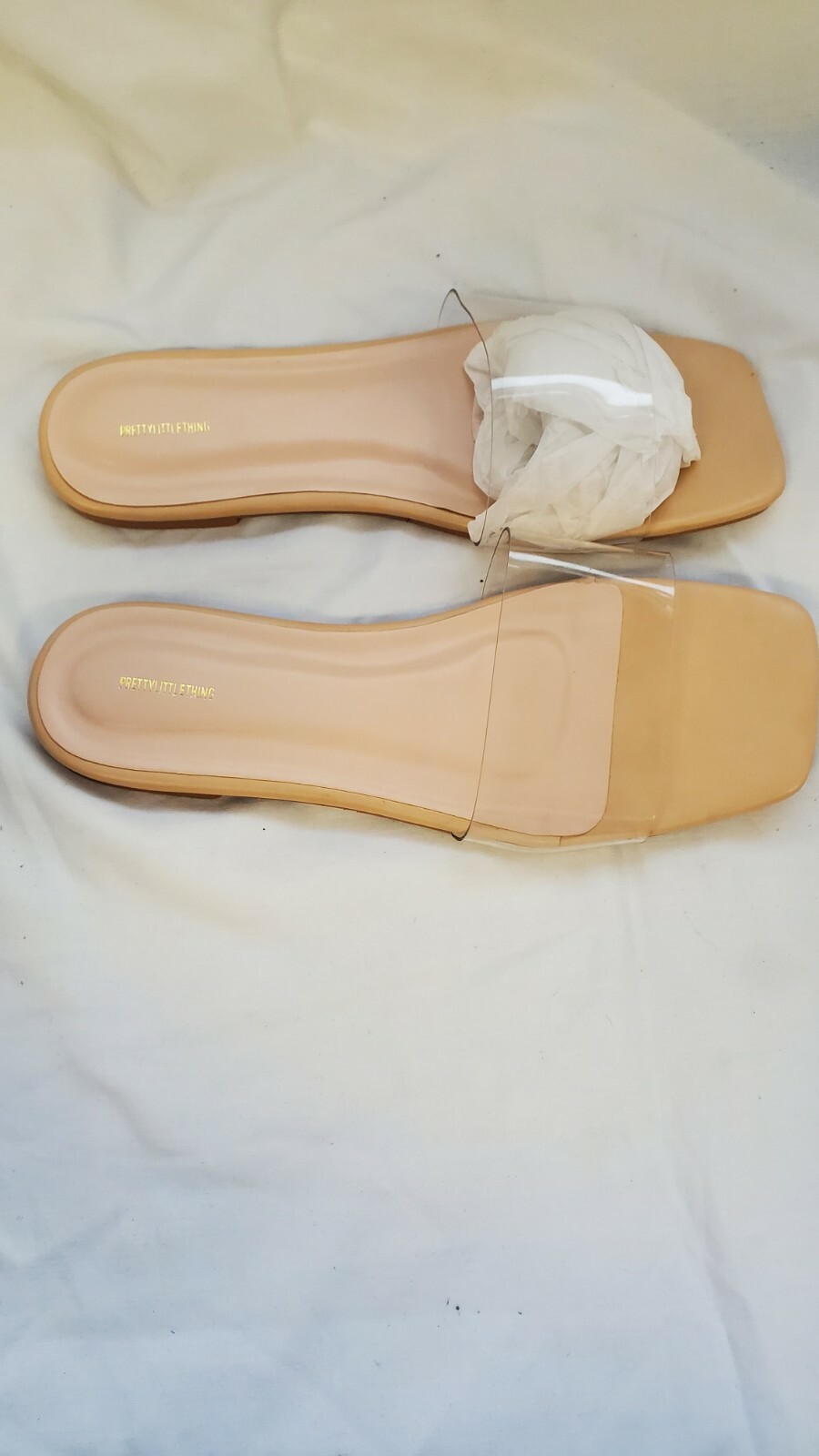 Sandali Pretty Little Thing Tan taglia 6 nuovi lotto #1781