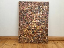 Quadrati astratti mosaico dipinto olio su tela originale moderno wall art decoro