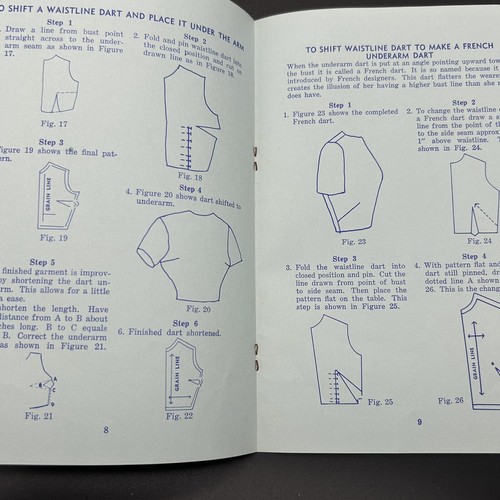 Vintage Sewing Manuals Ephemera Set of 4 Curtains Alterations Darts Tissue Box - Bild 11 von 14