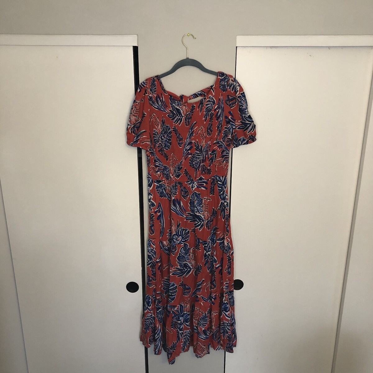 sincerely jules red dress Sincerely Jules Red Size Large Maxi Short Sleeve Dress