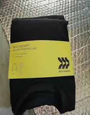 MID WEIGHT YOUTH Thermal Set Comfort WAISTBAND Thumbholes  M (8) 2 Pieces