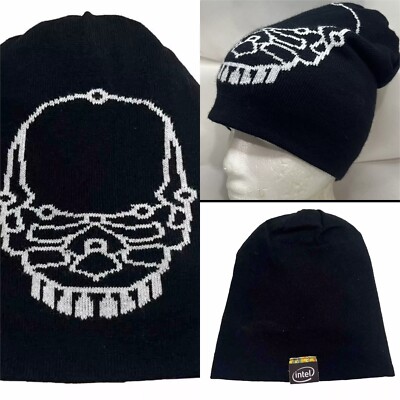 Intel Skull Canyon NUC Hat Beanie Toque Gaming Computer Company Logo Knit Cap
