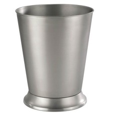 Steeltek Pewter Veil 9 Qt Wastebasket with Pedestal, BB-BS1008, NEW