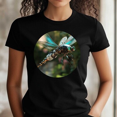 Frauen T-Shirt RoboterLibelle Motiv Baumwolle Größe S bis 3XL