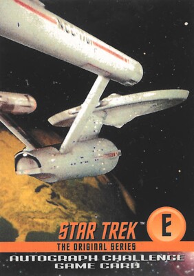 Star Trek TOS - Saison/Serie 1 Autogramm Herausforderung Spielkarte - Buchstabe E