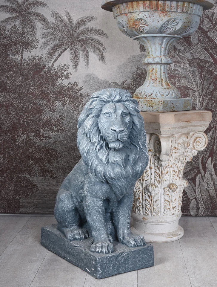 Eingangsfigur Löwe Gartenfigur Löwenskulptur Dekofigur Statue Tierfigur 77cm  - Bild 3 von 4