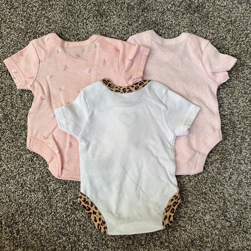 NEW 3 PACK! Newborn Baby Girls Bodysuit Lot, Infant Clothes Gift Set J - Picture 2 of 3