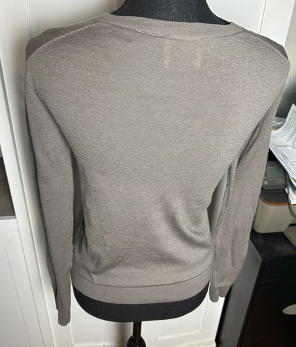 Tahari Womens Sweater V Neck Long Sleeve Brown XS - Picture 7 of 9