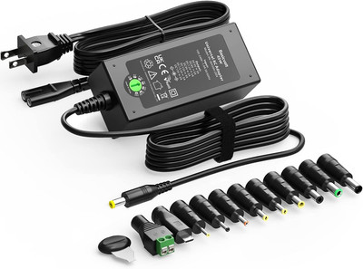 45W Universal 15V 13.5V 12V 9V 7.5V 6V 5V DC Power Supply, Switching AC Adapter 