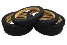 Nippon America 6.5" MDF Wood Speaker Spacer Rings with Black Carpet 4 Pairs