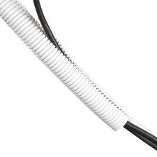 D-Line White 43in Cable Sleeve, Flexible Wire Protector Tubing, Split Electri...