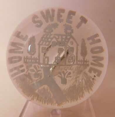 AMAZING ANTIQUE Millville ''HOME SWEET HOME'' ArtGlass Paperweight Circa 1880-1910