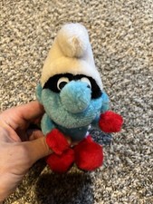 vintage ganz bros plush smurf