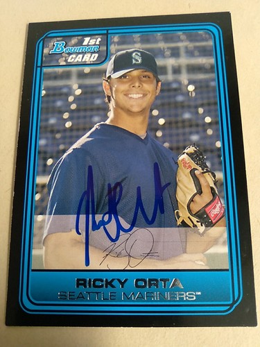 2006 Ricky Orta Seattle Mariners AUTOGRAPHED TOPPS CARD - Picture 2 of 4