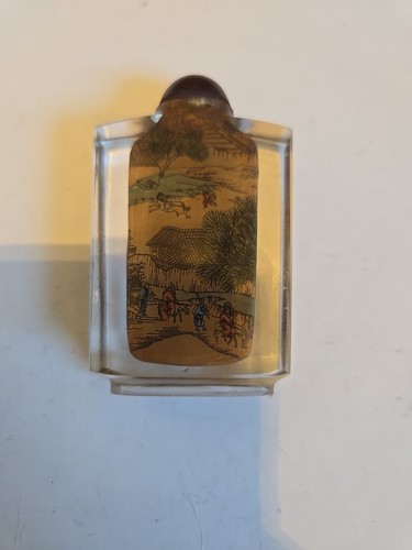 ~ Crystal Reverse Inside Painted Snuff bottle - - Picture 3 of 4
