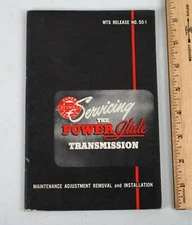 Vintage Chevrolet Internal Booklet Power Glide Transmission Service 1950 