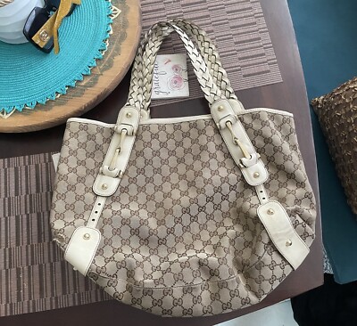 Gucci GG Braided Handle Tote 100% Authentic | eBay