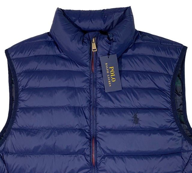 navy blue polo vest