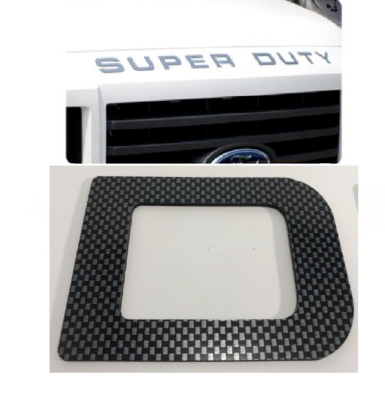 Carbon Fiber Look Hood Letter Inserts For 2008-2016 Ford F-250/F-350/F-450 Super Duty 11 thumbnail image