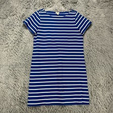 J. Crew Shift Dress Women's S Blue Stripe Knit Nautical Preppy Beach Coastal