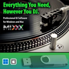 PRO DJ Music Mixing Software-MIXXX-STEM-MIDI Controller, Vinyl Supprt-PC/Mac-USB
