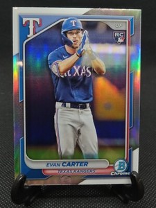 2024 Bowman Chrome EVAN CARTER Rookie Photo Variation SP Rangers RC Shortprint