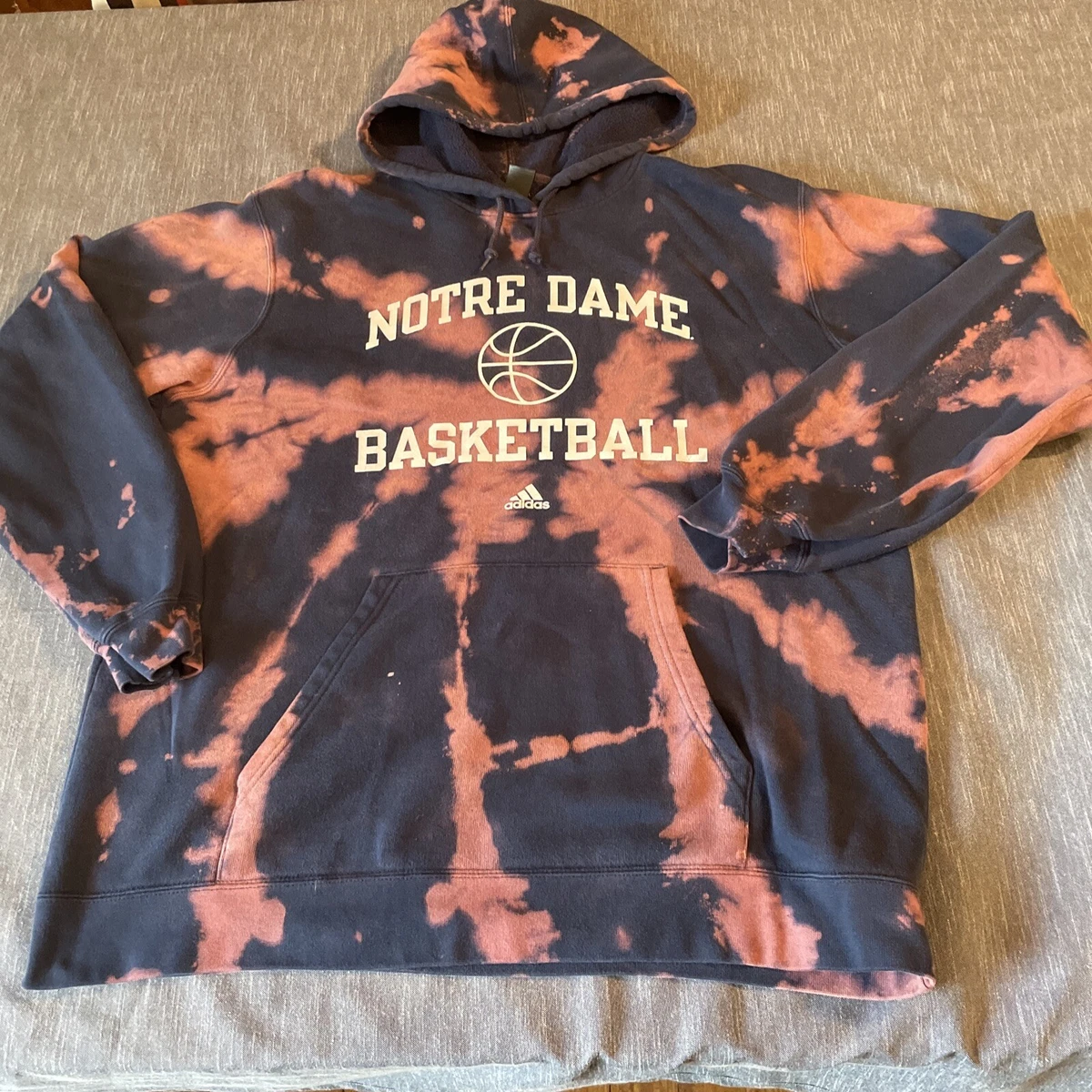 Bleach tie dye blue hoodie hot sale