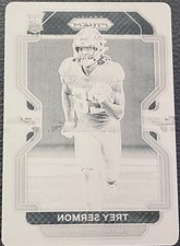 2022 Chronicles 2021 Panini Prizm Trey Sermon #354 Rookie RC Printing Plate 1/1