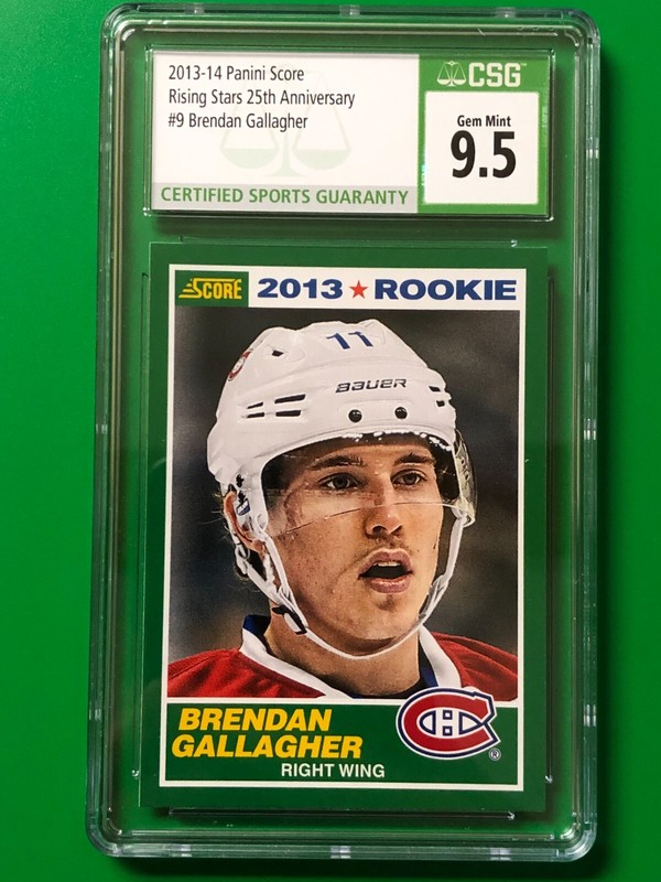 2013-14 Brendan Gallagher Panini Score Hockey 25th Ann RC Card CSG 9.5 Gem Mint