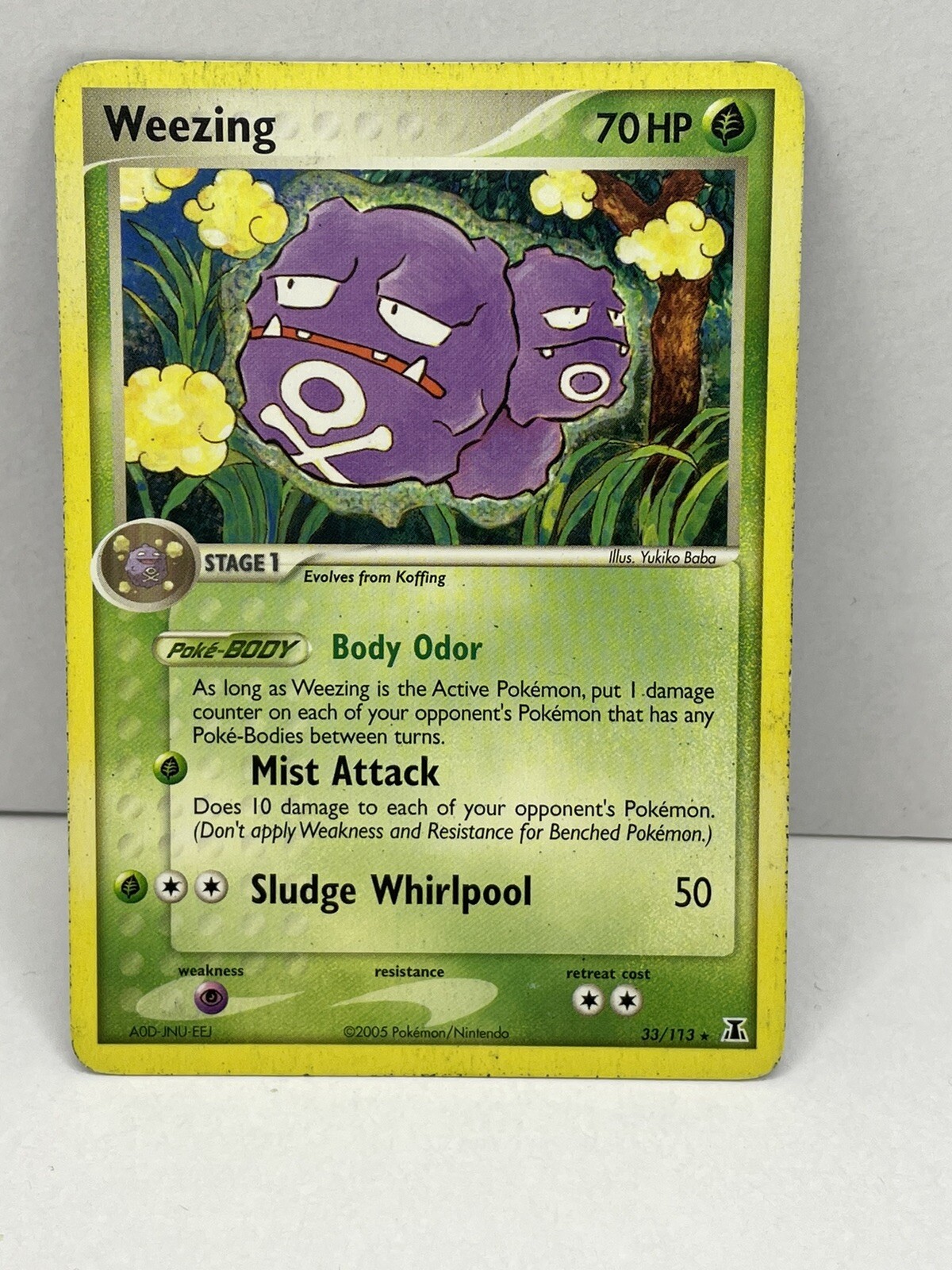 Weezing 33/113 Rare 2005 EX Delta Species Pokemon Card NM - Mint