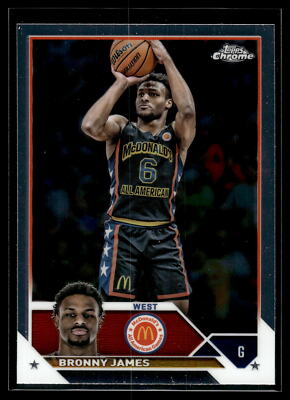 Bronny James 2023 Topps Chrome McDonald's All American E Card #20