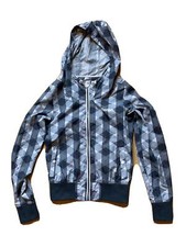 Tolle BENCH Gr.S Outdoor Jacke Windbreaker Regen Übergangsjacke Geometrisch Grau