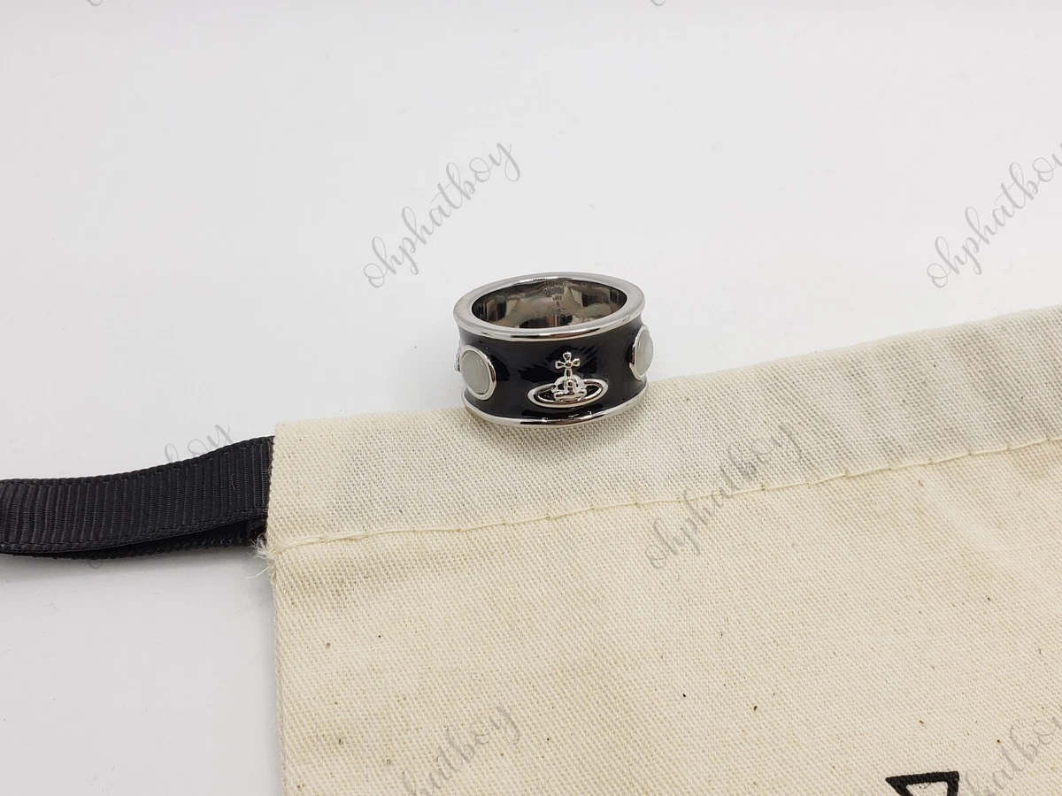 Rare Louis Vuitton Unisex Designer Enamel Logo Ring