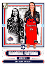 Georgia Amoore ROOKIE Franchise Features Press Proof (2025 Donruss WNBA #20 RC)