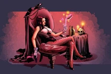 Comics Zatanna dc glove chair drink CCG Playmat Custom Playmat Mat Pad Game
