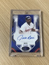 2025 Topps Tier One Jim Rice #PPA-JR1 Prime Performers Blue Auto #/99 Red Sox