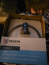 Moen Y2686BRB Banbury Towel Ring in Mediterranean Bronze Finish NEW