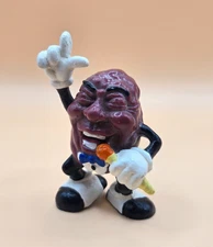 Calrab Brand Vintage Small California Raisin Singer With Microphone 2" 1987