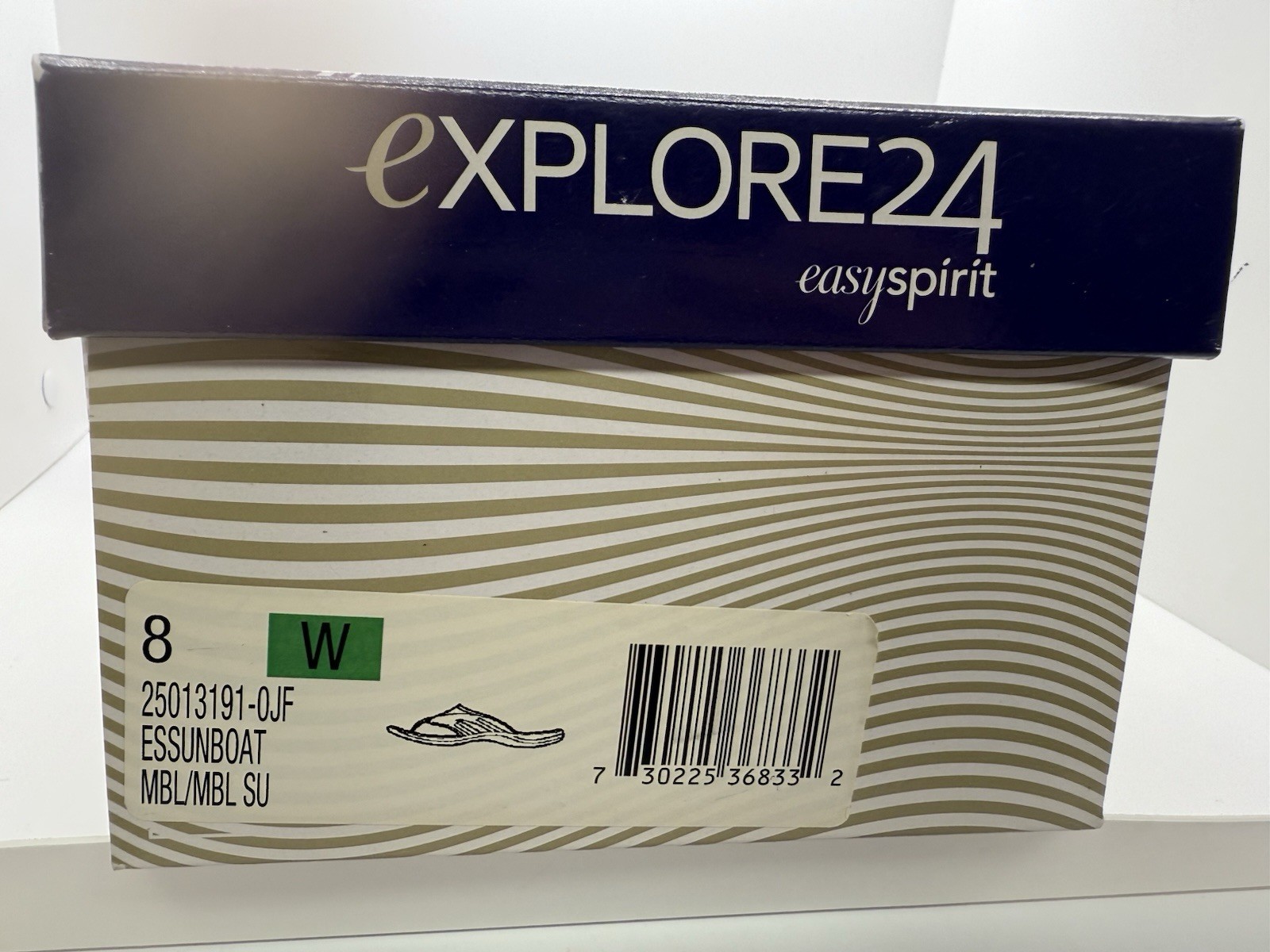 NEW Explore 24 Easy Spirit Flip Flop Sandals Womens Size 8 BLUE Leather Comfrt