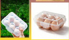 6 Grid Egg Holder Box Tray Storage Organizer Eggs Refrigerator Drawer Container