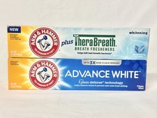 2 Arm & Hammer Advance White Baking Soda & Plus Therabreath Toothpaste 5.5oz 0.91 per gallon