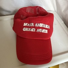 Red Make America Great Again Mesh Trucker Hat Cap Political Theme
