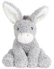 Esel sitzend 23cm grau kuschelweich Zottelfell Kuscheltier Plüschtier Stofftier