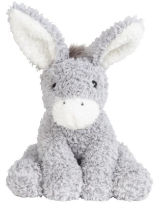 Esel sitzend 23cm grau kuschelweich Zottelfell Kuscheltier Plüschtier Stofftier