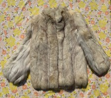 SAGA FOX Fur Coat Jacket Real Fur Korea Origin Size L