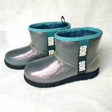 UGG Classic Clear Mini II Gradient Boots Big Girls Womens Sz 4 Iridescent Look