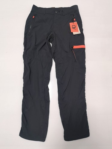 REI Co-Op Outdoor Afro Trail Pants Mens 32x30 Black Orange Cargo Hiking Trousers